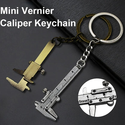 New Fashion Car Key Mini Vernier Caliper Portable 0-40mm keychain Measuring Gauging Tools Car Turbo key Chain Ring Ruler Caliper