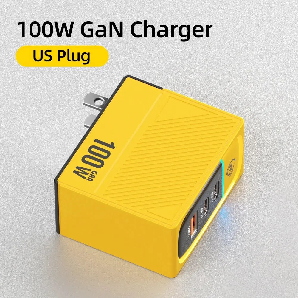 WEKOME 100W Type C GaN Charger Quick Charge 4.0 3.0 USB PD Fast Charger Adapter for Macbook Pro iPad Pro IPhone15 Xiaomi Huawei US Plug