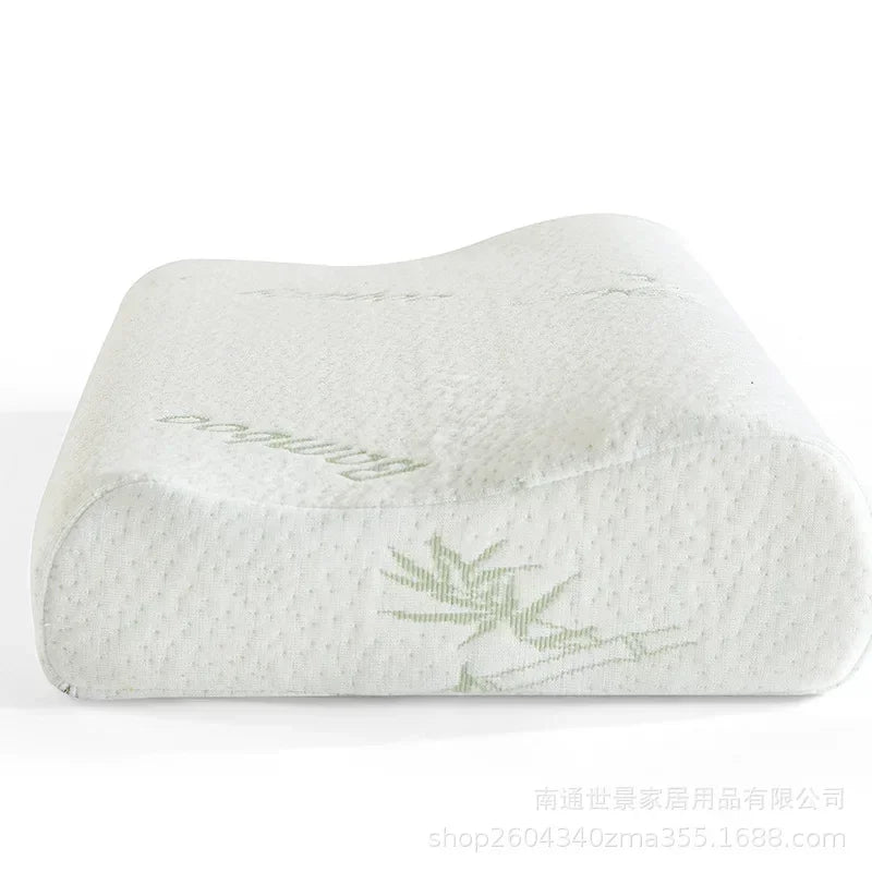 50*30cm Bamboo Fiber Pillow Slow Rebound Health Care Memory Foam Pillow Memory Foam Pillow Orthopedic Pillows Support NeckRelief