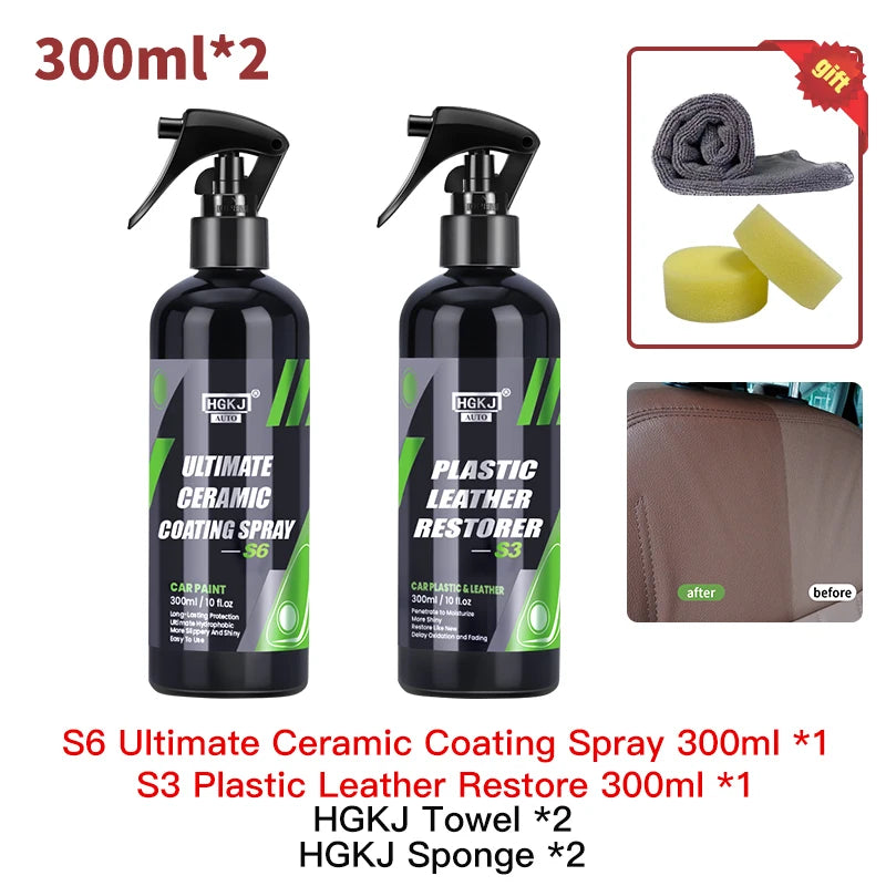 9H Ceramic Car Coating Hydrochromo Paint Care Nano Top Quick Coat Polymer Detail Protection Liquid Wax Car Care HGKJ S6