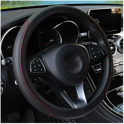 Universal Car Steering Wheel Cover Skidproof Auto Steering- Wheel Cover Anti-Slip Embossing Leather Car-styling Car Accessories