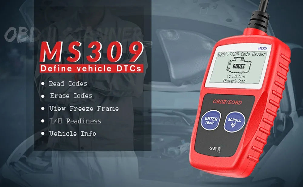 MS 309 OBD2 Scanner Code Reader Automotive Scanner Auto Diagnostic Tool ODB2 Car Diagnostic Tool