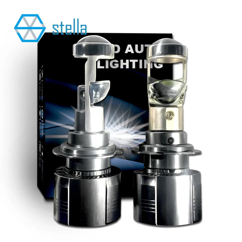 Stella 2x H7 H11 LHD/RHD LED Headlight Mini Lens Projector 9005/9006 Auto Low Beam STG Canbus Bulb For Car/Motor 12v 80W 10000LM