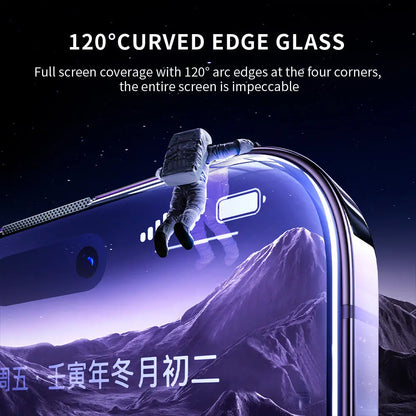 2Pcs Dust-proof Screen Protector for iPhone 14 Pro max 14 13 12 11 XR Full Cover HD Film Protective Tempered Glass