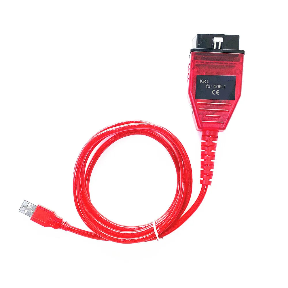 For VAG KKL Scanner Tool for VAG409 with FTDI FT232RL Chip/9241A Red PCB for vag 409 kkl OBD2 USB Interface Diagnostic Cable