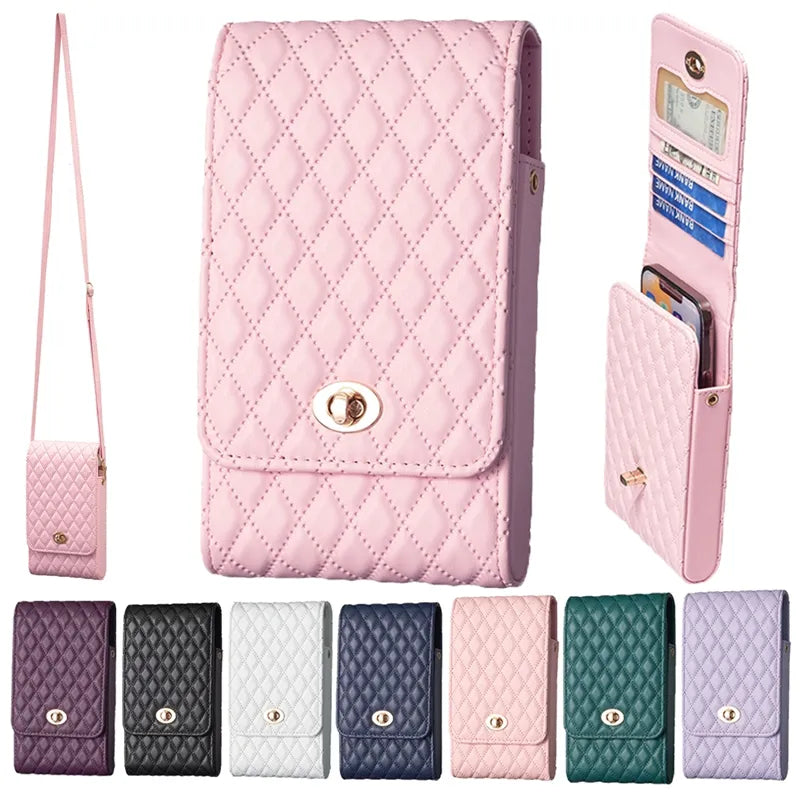 Wallet Small Fragrant Wind Bag With Shoulder Rope Case For iPhone Xiaomi Redmi Huawei OPPO VIVO Moto Google Nokia Realme Infinix