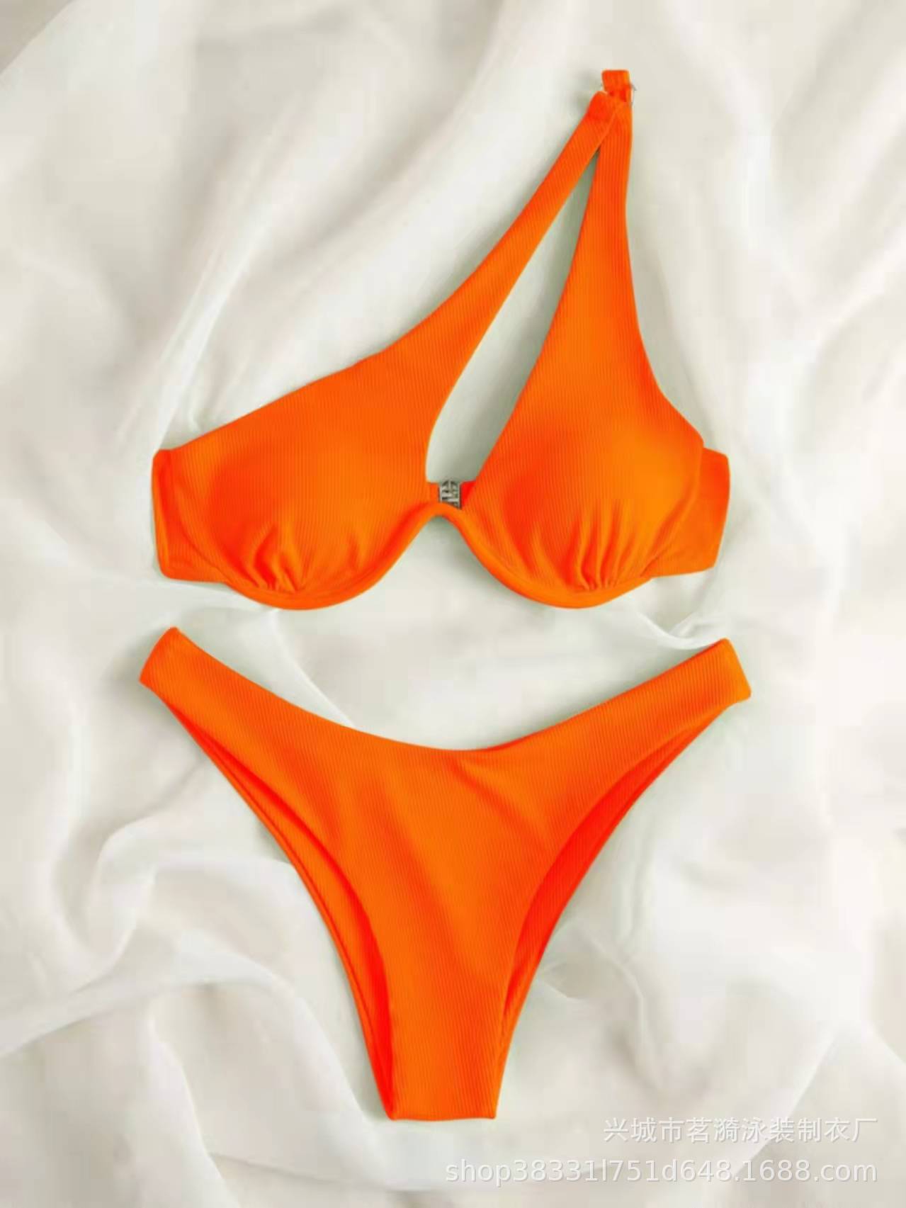 Sexy Bikinis Swimsuits Cut Out Women's Swimwear 2023 One Shoulder Biquini High Cut Bathing Suits Push Up Beach Bikini Set