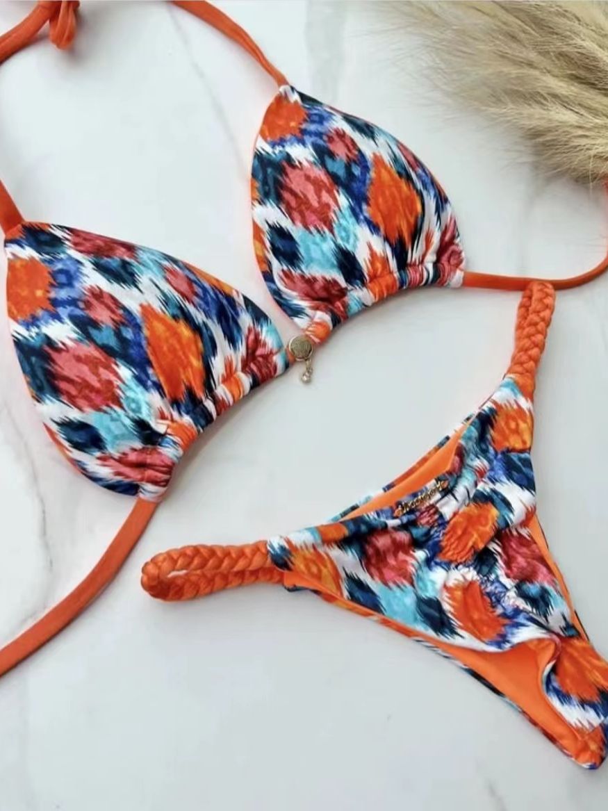 Sexy Swimsuit Women Braided rope Micro Bikinis 2023 New Swimsuit Leopard Print Brazilian Biquinis Beach Bathing Suit