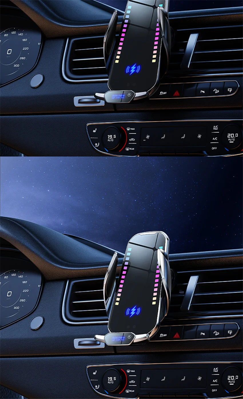 Car Wireless Charger Magnetic Auto Car Mount Phone Holder For iPhone Samsung Xiaomi Infrared Induction 15W Fast Charging Station