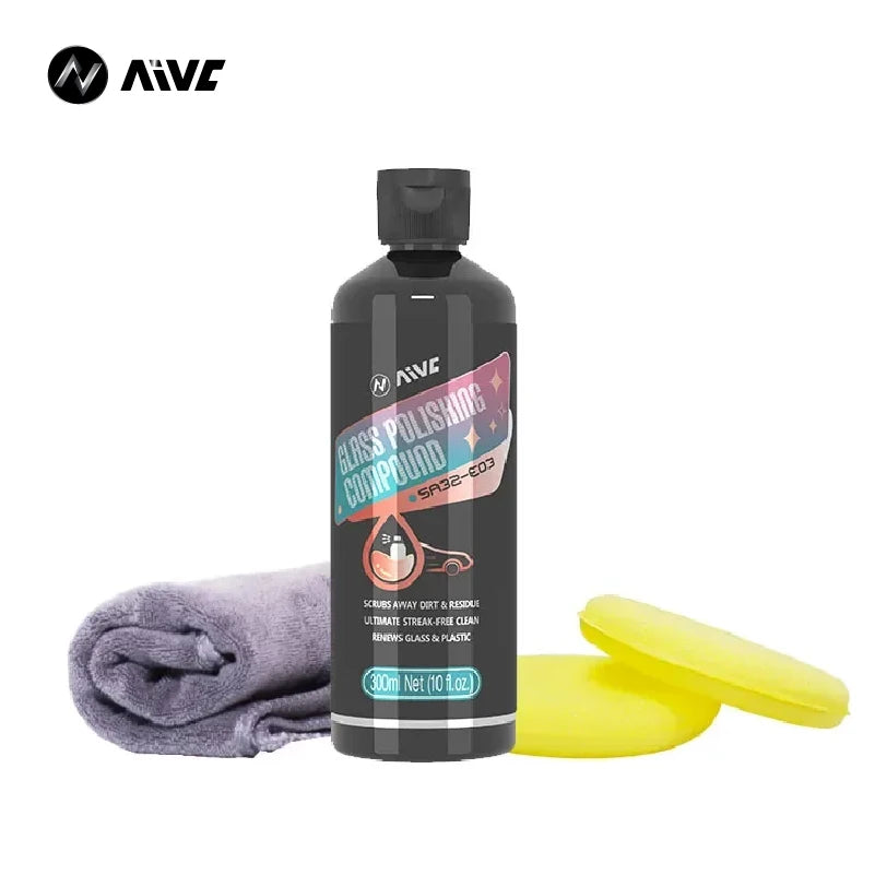 Car Glass Oil Film Cleaner Remover AIVC Shiny Car Stuff Windshield Coating Agent Glass Polishing Water Stain Removal Anti-rain 300ML