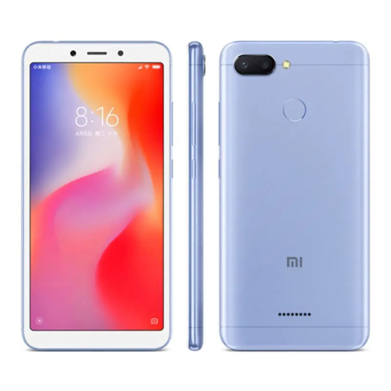 Xiaomi Redmi 6 Smartphone googleplay Mobile Phone 5.45" Full Screen AI Face ing