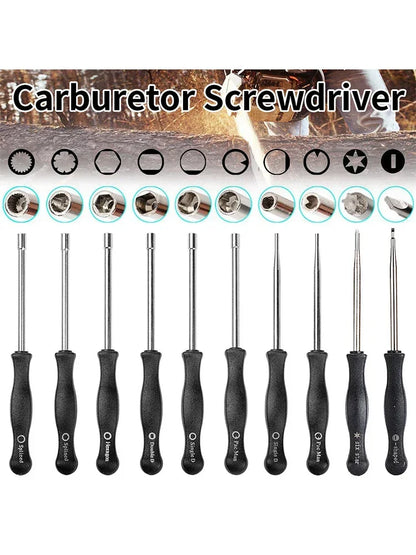 10 Pcs Carburetor Adjustment Tool Screwdriver Kit for 2 Cycle Carburator Adjusting Small Carb Tune up Carburetor Adjuster Tool