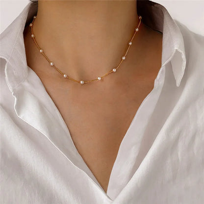 2022 Popular Silver Colour Sparkling Clavicle Chain Choker Necklace Collar For Women Fine Jewelry Wedding Party Birthday Gift 77483