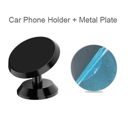 Magnetic Car Phone Holder Mobile Cell Phone Holder Stand Magnet Mount Bracket In Car For iPhone 13 12 Samsung Redmi Xiaomi Black