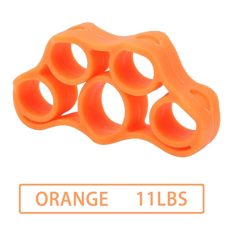 Silicone Grip Device Finger Exercise Stretcher Arthritis Hand Grip Trainer Strengthen Rehabilitation Training To Relieve Pain Orange11LB