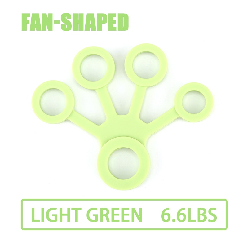 Silicone Grip Device Finger Exercise Stretcher Arthritis Hand Grip Trainer Strengthen Rehabilitation Training To Relieve Pain Fan-light green6.6LB
