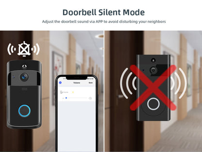 Smart Doorbell Camera Wifi Wireless Video Doorbell Call Intercom for Apartments Door Bell with Free Cloud Storage Home WiFi Bell