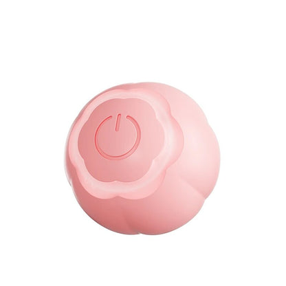 Smart Electric Cat Ball Toys Automatic Rolling USB Toys for Cats Training Self-moving Kitten Toys for Indoor Interactive Playing Pink