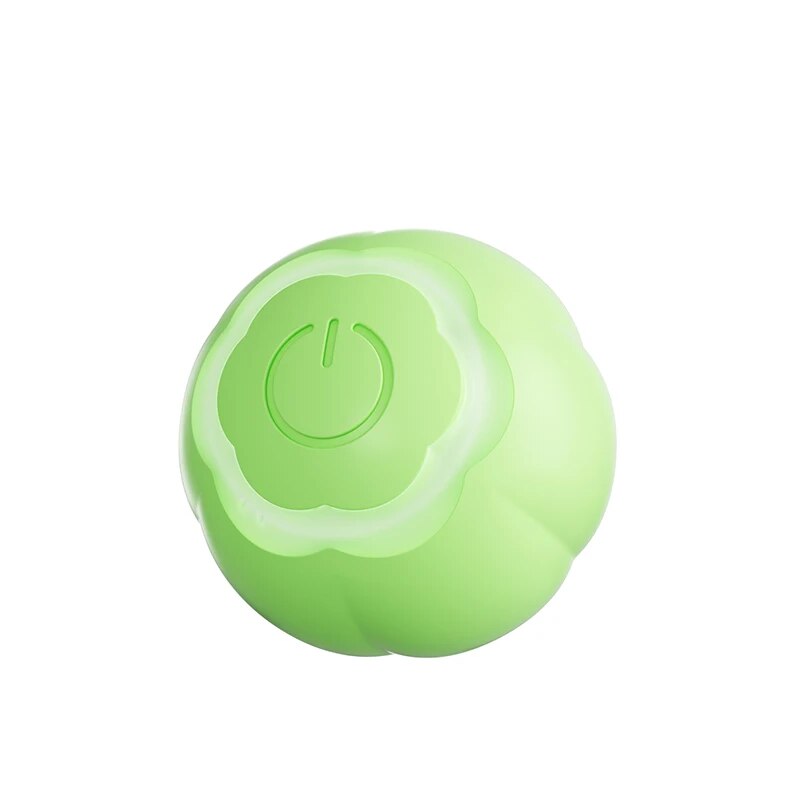 Smart Electric Cat Ball Toys Automatic Rolling USB Toys for Cats Training Self-moving Kitten Toys for Indoor Interactive Playing Green