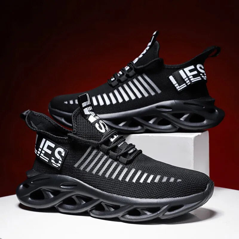 Sneakers Women Breathable Running Shoes Men Size 36-46 Comfortable Black Casual Couples Sneakers Shoes Outdoor Zapatos De Mujer black