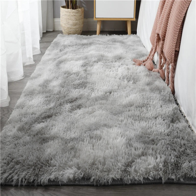 Soft Carpet for Living Room Plush Rug Fluffy Thick Carpets Bedroom Area Long Rugs Anti-slip Floor Mat Gray Kids Room Velvet Mats 1