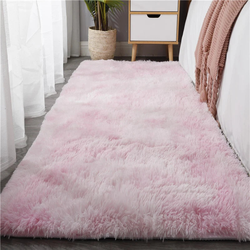 Soft Carpet for Living Room Plush Rug Fluffy Thick Carpets Bedroom Area Long Rugs Anti-slip Floor Mat Gray Kids Room Velvet Mats