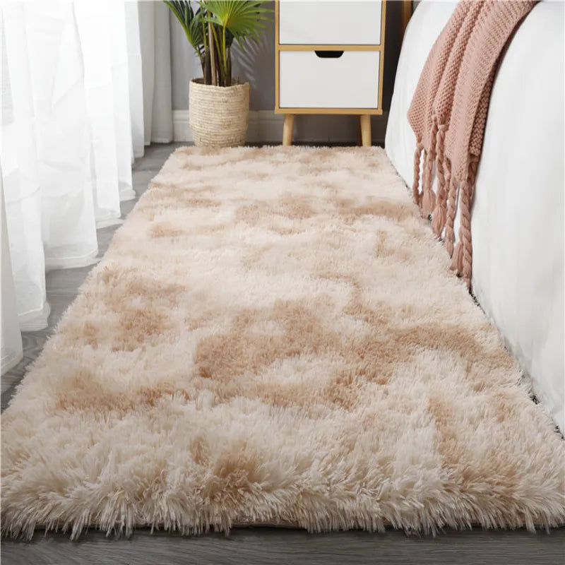 Soft Carpet for Living Room Plush Rug Fluffy Thick Carpets Bedroom Area Long Rugs Anti-slip Floor Mat Gray Kids Room Velvet Mats