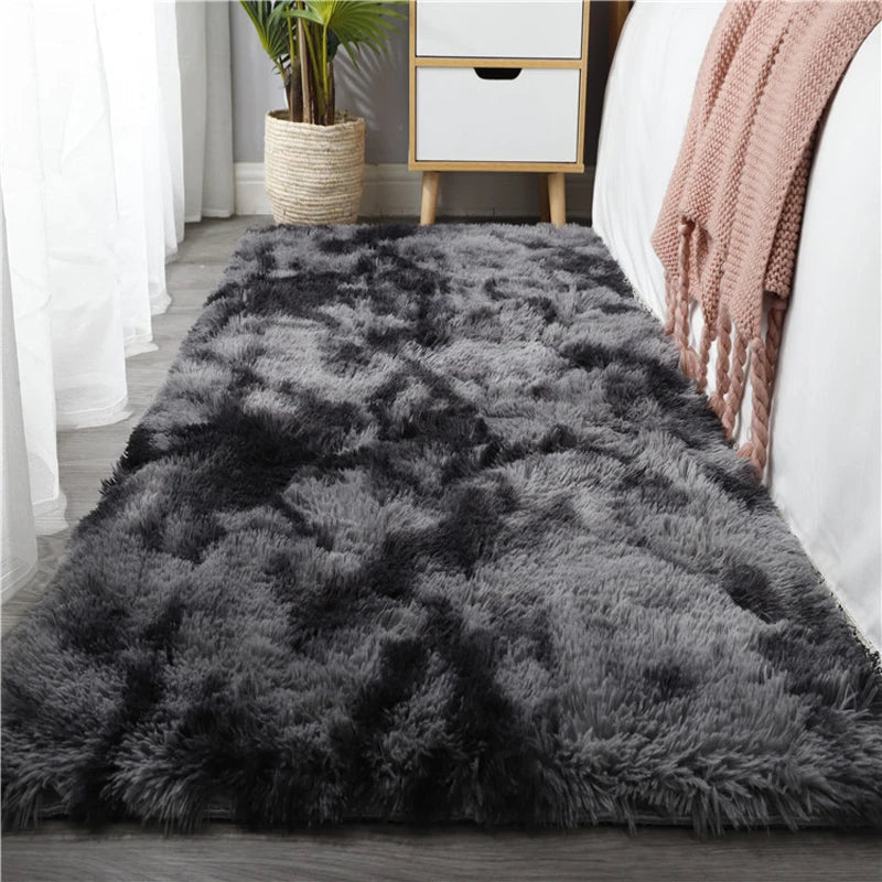 Soft Carpet for Living Room Plush Rug Fluffy Thick Carpets Bedroom Area Long Rugs Anti-slip Floor Mat Gray Kids Room Velvet Mats