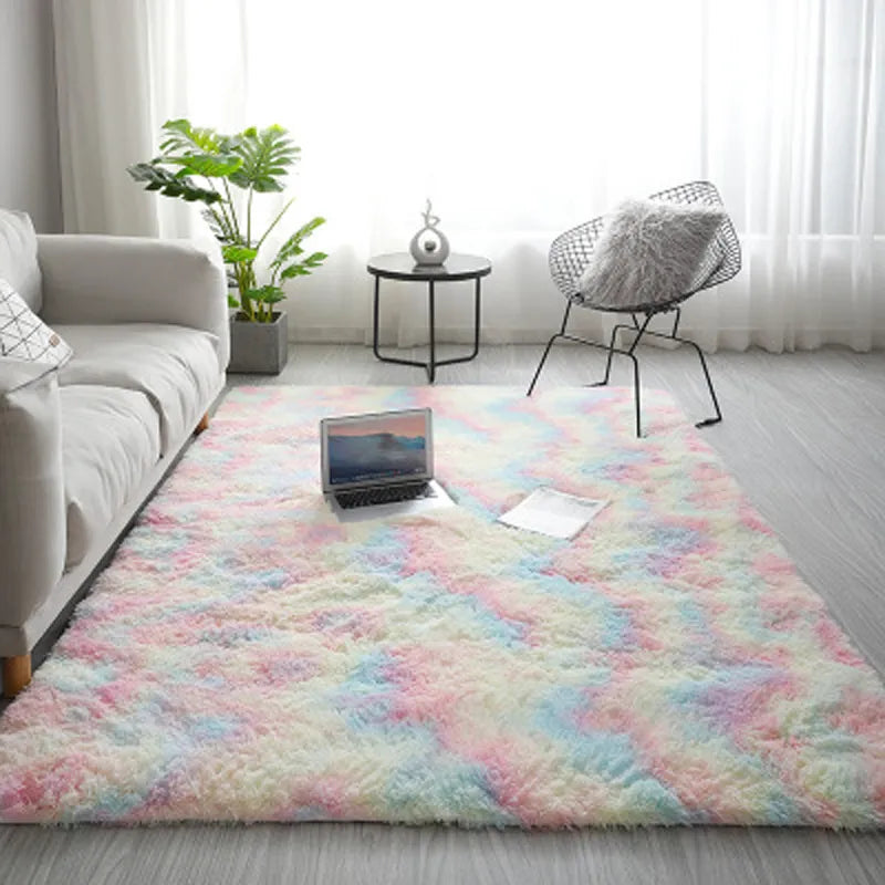 Soft Carpet for Living Room Plush Rug Fluffy Thick Carpets Bedroom Area Long Rugs Anti-slip Floor Mat Gray Kids Room Velvet Mats