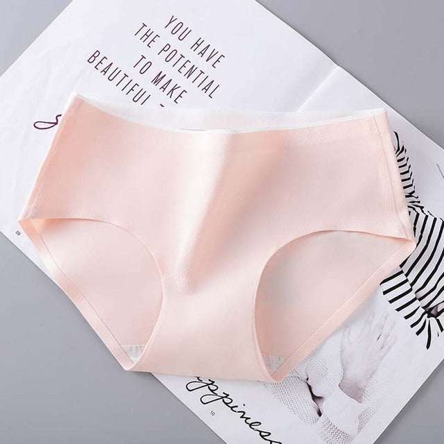 Solid Panties New Leakproof Antibacterial Cotton Briefs SexyPink Cute Girls Underwear for Women Large size shorts Shrimp powder 5pcs