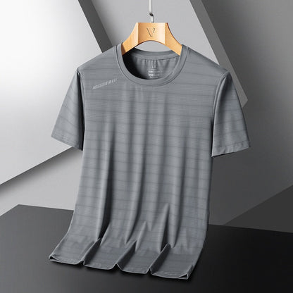Sport Men'S GYM Quick Dry Mesh T-shirts Fashion For Summer Short Sleeves Black White Tshirt Top Tees Oversized 2309 C