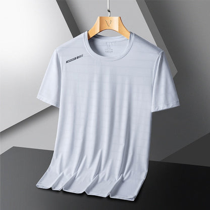 Sport Men'S GYM Quick Dry Mesh T-shirts Fashion For Summer Short Sleeves Black White Tshirt Top Tees Oversized