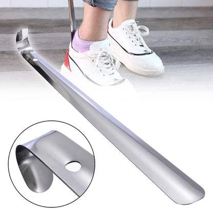 Stainless Steel Shoe Horn Reach Metal Flexible Handle Shoehorn Remover Pregnant Women or the Aged Lifter Aid Slip Shoe Pull Tool Default Title