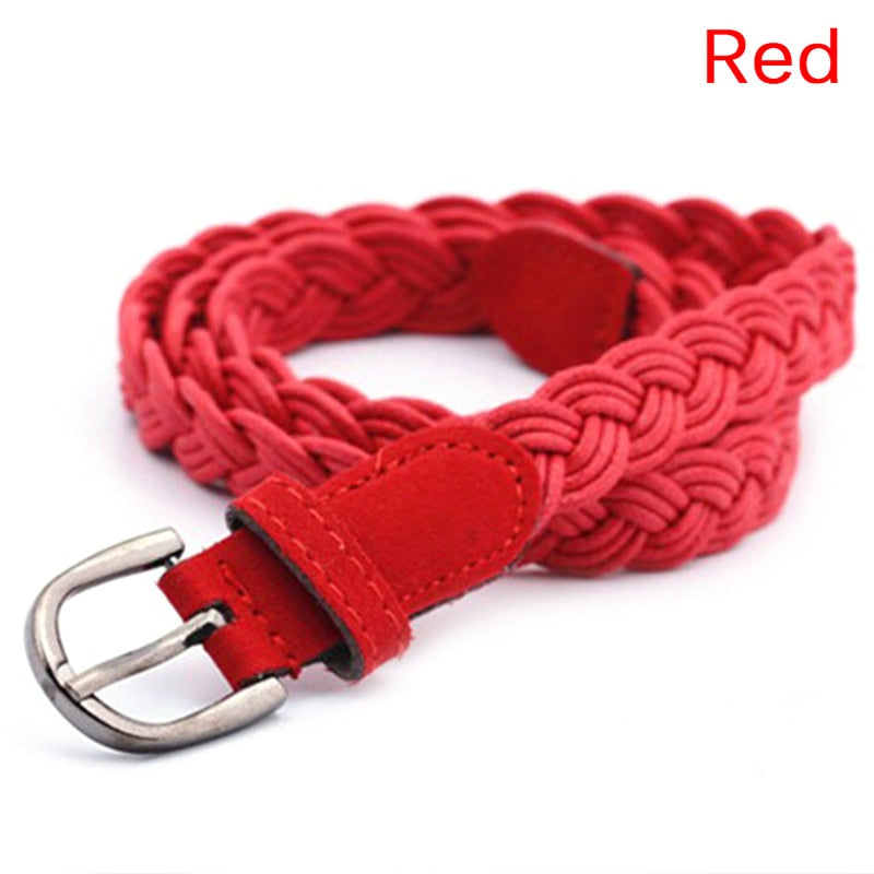 Stretch Canvas Leather Belts for Men Female Casual Knitted Woven Military Tactical Strap Male Elastic Belt for Pants Jeans as picture 17
