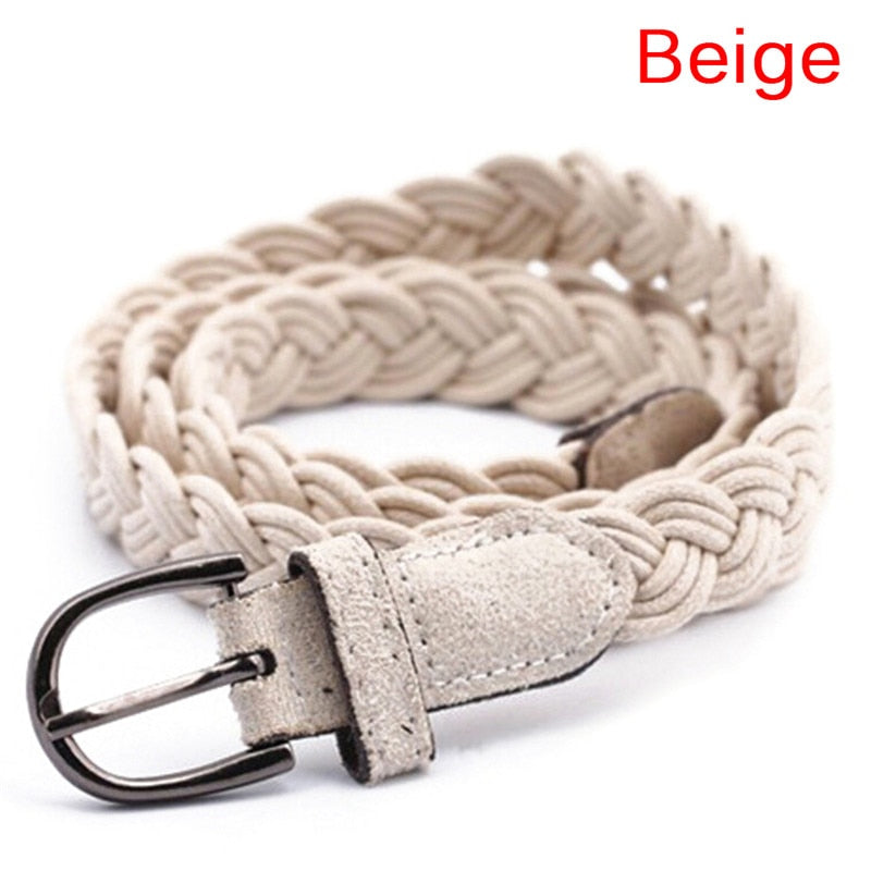 Stretch Canvas Leather Belts for Men Female Casual Knitted Woven Military Tactical Strap Male Elastic Belt for Pants Jeans as picture 16