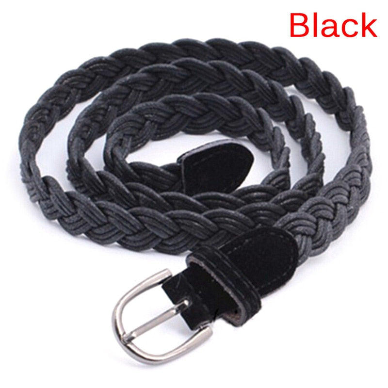 Stretch Canvas Leather Belts for Men Female Casual Knitted Woven Military Tactical Strap Male Elastic Belt for Pants Jeans as picture 15