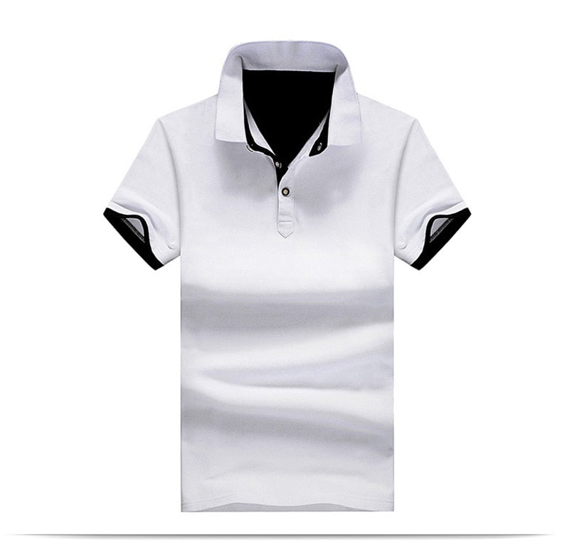 Summer Brand Short Sleeve Polo Shirt Men Turn-Over Collar Fashion Casual Slim Breathable Solid Color Business Men's Polo Shirt 508