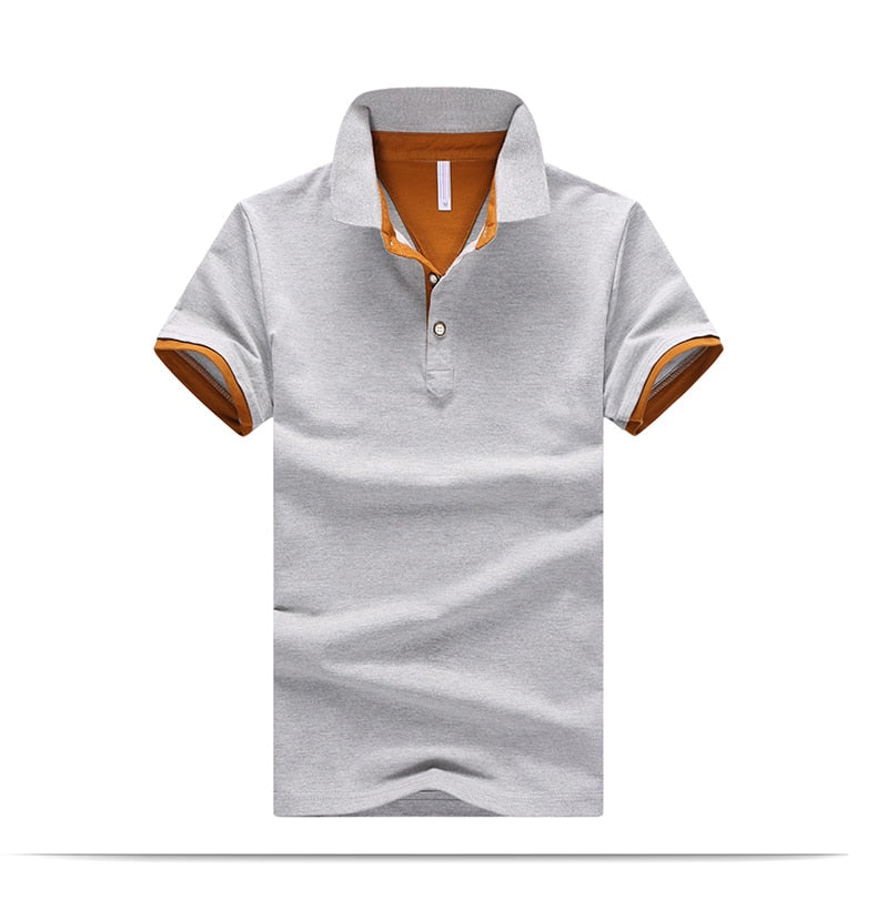 Summer Brand Short Sleeve Polo Shirt Men Turn-Over Collar Fashion Casual Slim Breathable Solid Color Business Men's Polo Shirt 506