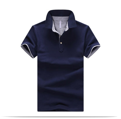 Summer Brand Short Sleeve Polo Shirt Men Turn-Over Collar Fashion Casual Slim Breathable Solid Color Business Men's Polo Shirt 503