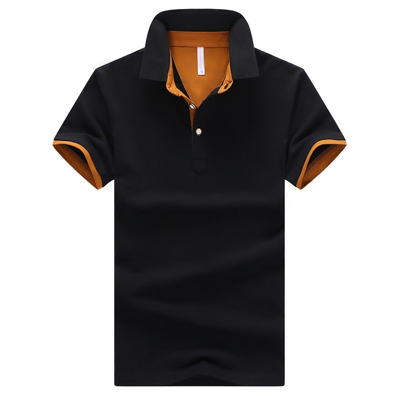 Summer Brand Short Sleeve Polo Shirt Men Turn-Over Collar Fashion Casual Slim Breathable Solid Color Business Men's Polo Shirt 502