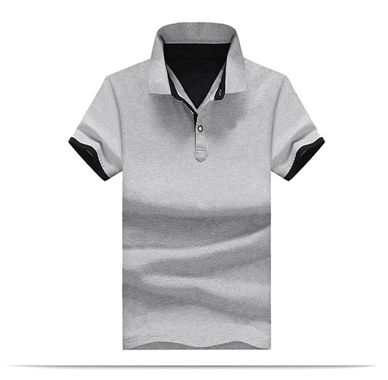 Summer Brand Short Sleeve Polo Shirt Men Turn-Over Collar Fashion Casual Slim Breathable Solid Color Business Men's Polo Shirt 509