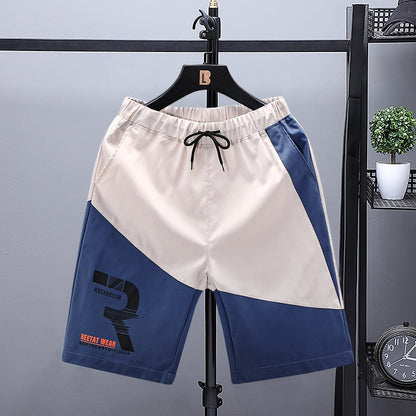 Summer Shorts Men Free Shipping Casual Shorts Male Short Pants Sports Plus Size Patchwork Boy Streetwear Shorts Men 232-Khaki