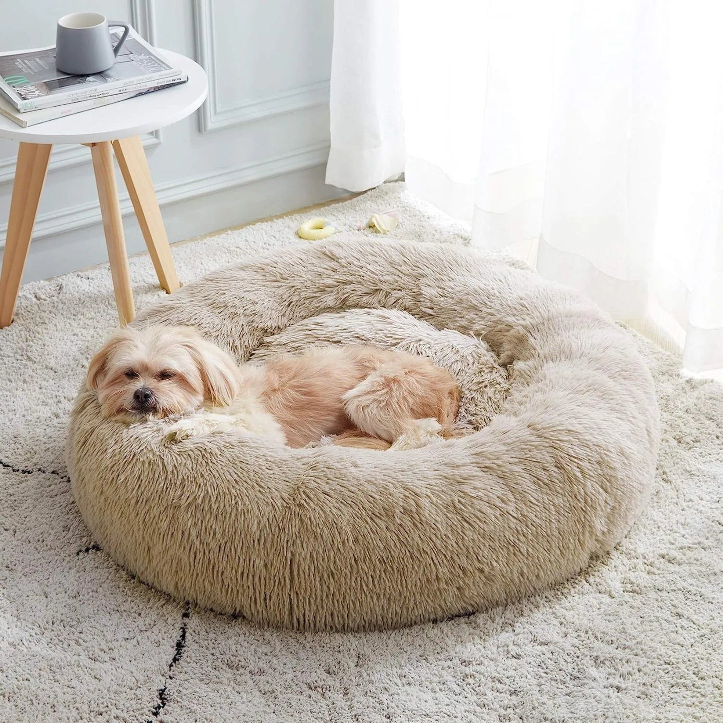 Super Cat Bed Warm Sleeping Cat Nest Soft Long Plush Best Pet Dog Bed for Dogs Basket Cushion Cat Bed Cat Mat Animals Sleeping Brown