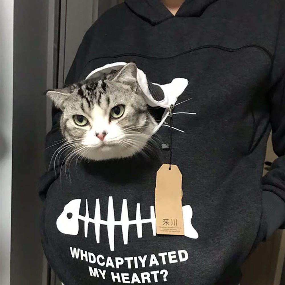 Sweatshirt Cat Lovers Hoodie Kangaroo Dog Pet Paw Dropshipping Pullovers Cuddle Pouch Sweatshirt Pocket Animal Ear Hooded Plus