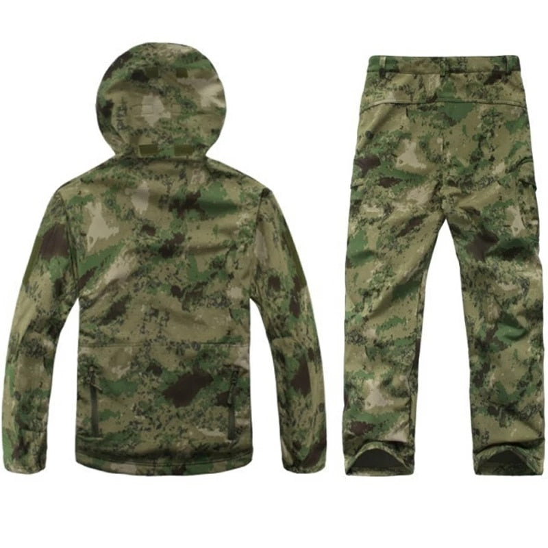 TAD Gear Tactical Softshell Camouflage Jacket Set Men Army Windbreaker Waterproof Hunting Clothes Set Military Outdoors Jacket