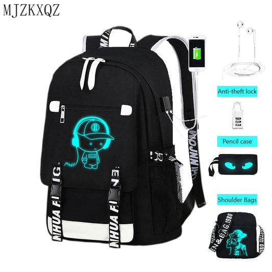 Teenage Waterproof Backpack Cute Kids Black Nylon School Bags For Boys Laptop Anti Theft Backpack Men Book Bag Sac A Dos