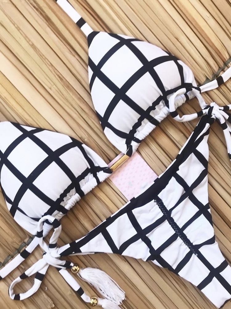 Two-piece Women Brazilian Bikini set Summer Push up Swimwear Bathing Swim Suits String Halter Swimsuit Female Bandage Bikini Set