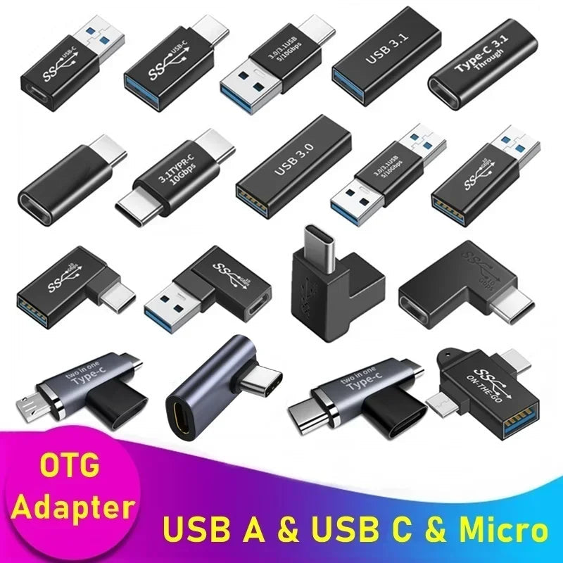 Universal OTG Type C Adapter USB C Male to Micro USB Female USB-C Converter for Macbook Samsung Note 20 Ultral Huawei Connector