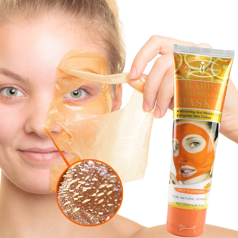 VC Moisturizing Peeling Mask Gentle Oil Control Mask Purify Pores Facial Mask Removes Deep Dirt Honey Peel-off Mask 120g