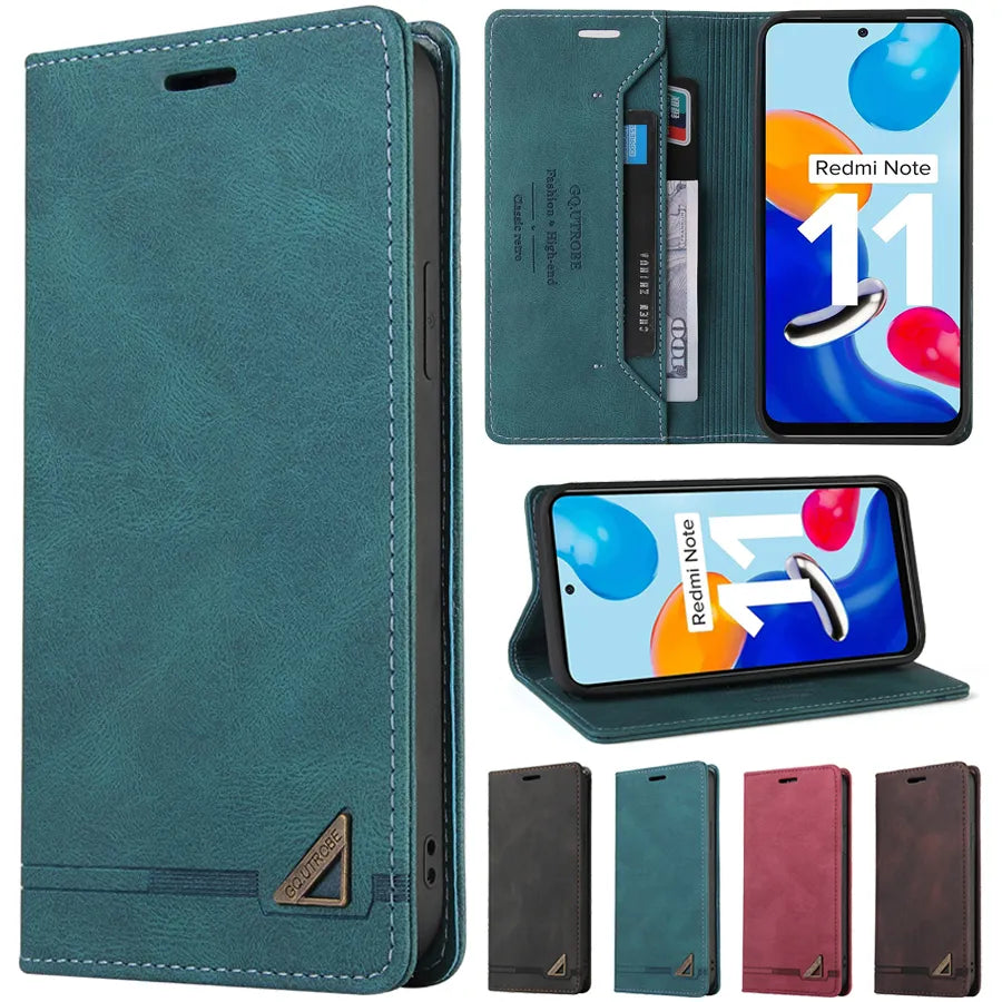 Wallet Flip Leather Case For Xiaomi Redmi 12C 10C 9A 9C Note 12 Pro Plus 11 Pro 11S 10 Pro 9 Pro 8T 7 Mi Poco M5 12T Pro